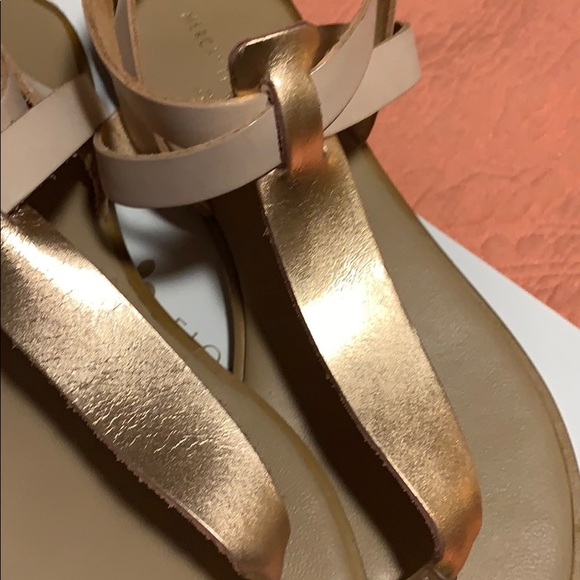 Mercanti Fiorentini rose gold buckle sandals 10 - Picture 3 of 7